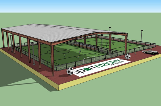Proyecto de canchas de Futbol 7 dobles