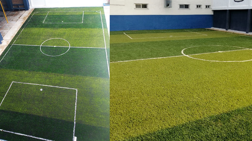 construccion de cancha de tenis pasto sintetico